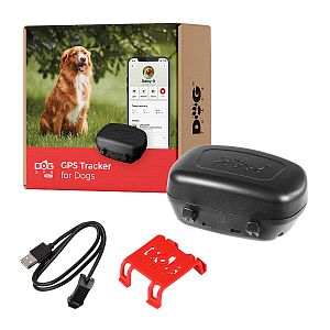 DOG GPS mini dog tracker – includes a charging clip and a  fixation clip to prevent loss